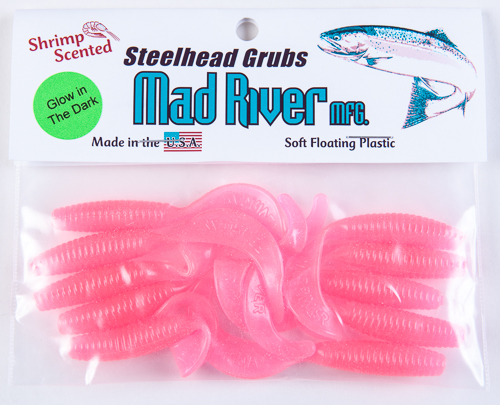 steelhead MADE IN USA 16 pack of PINK 3.5" paddle tail worms salmon bass 