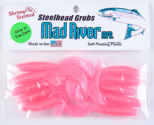 Steelhead Grubs: Glow Pink