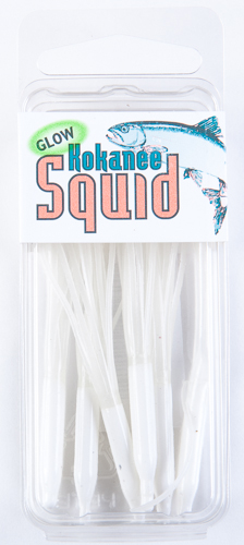 Kokanee Squids:Pearl White/Glow