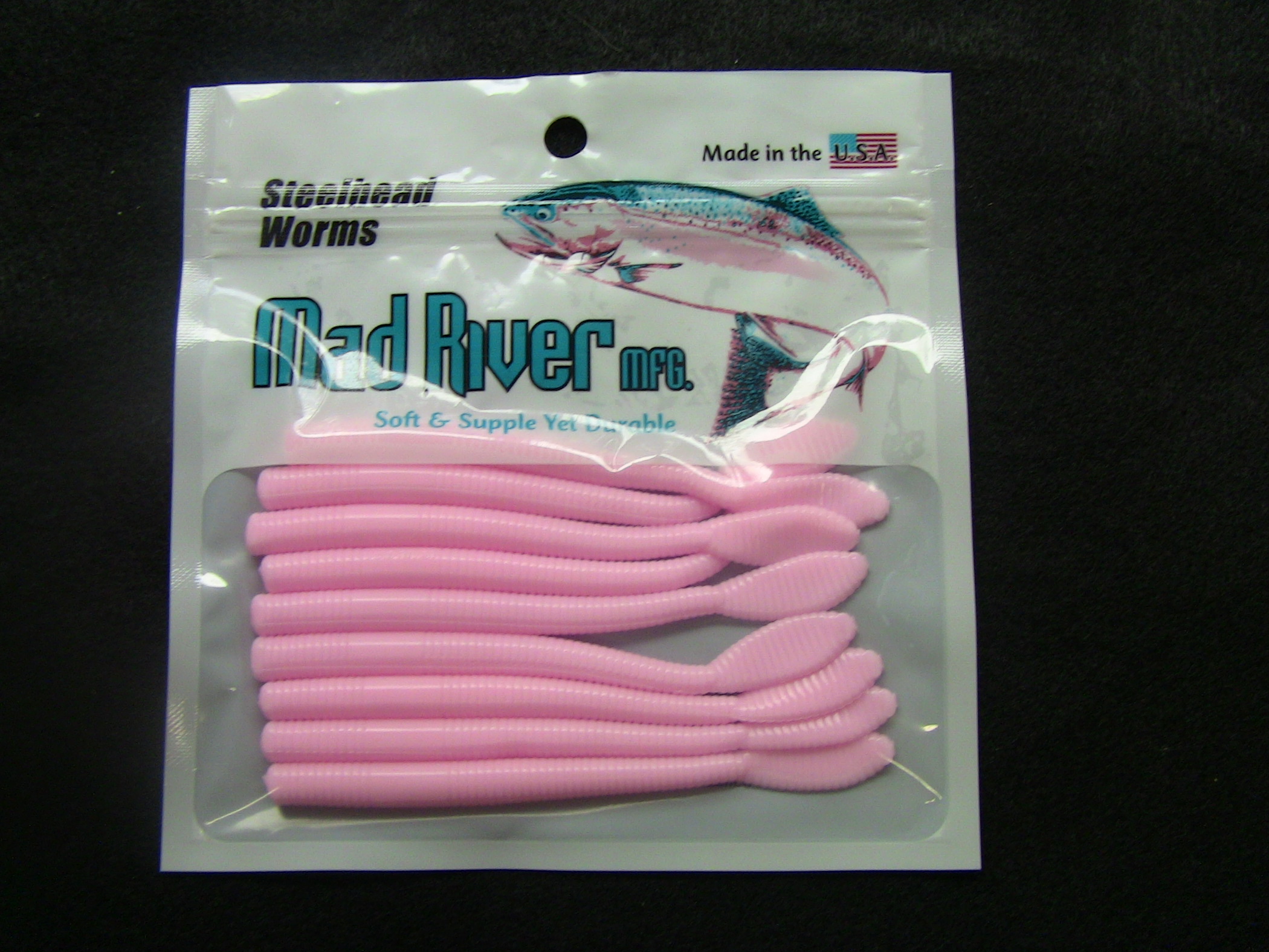 Steelhead Worms: Pink Ghost