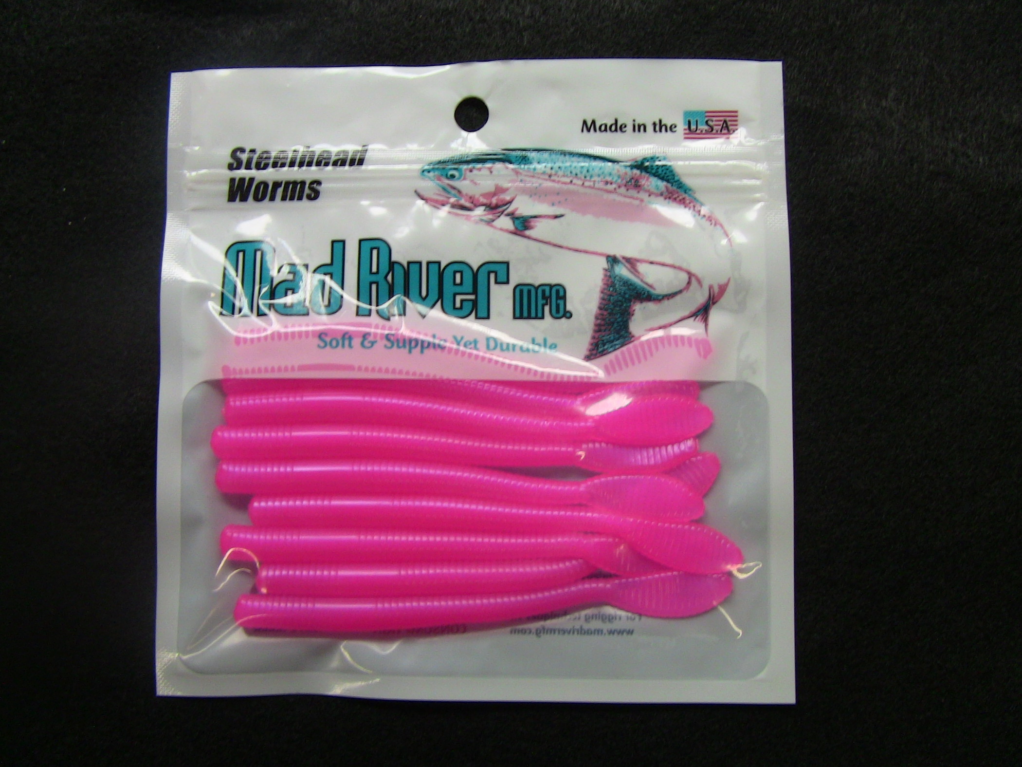 Steelhead Worms: Pink Haze