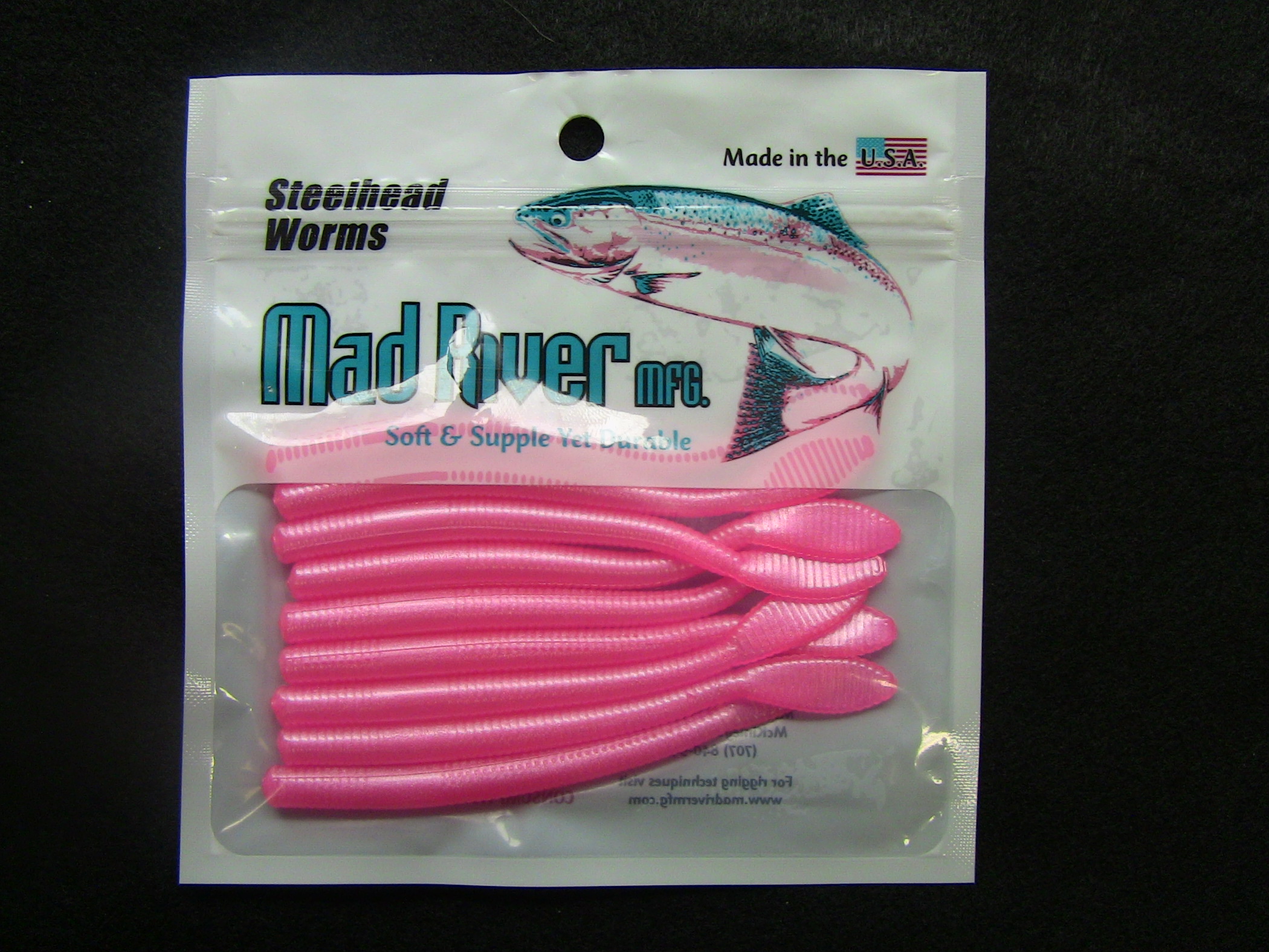 Steelhead Worms: Pink Pearl